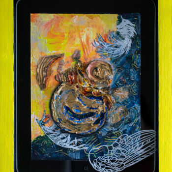Peinture intitulée "Mercury God of Speed" par Brittany Ellis, Œuvre d'art originale, Acrylique