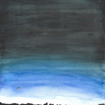 Peinture intitulée "Wish upon a star" par Brittany Ellis, Œuvre d'art originale, Aquarelle