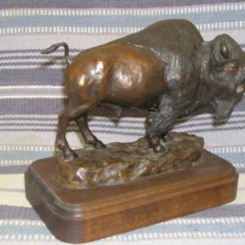 Sculpture titled ""Boss of the Prairi…" by Brock Holbrook, Original Artwork, Bronze