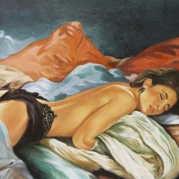 Peinture intitulée "etude pour un nu" par Serge Broeders, Œuvre d'art originale