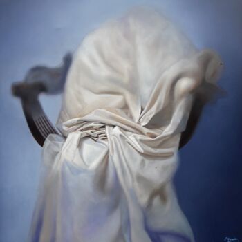 Peinture intitulée "la chaise au drapé" par Serge Broeders, Œuvre d'art originale, Huile