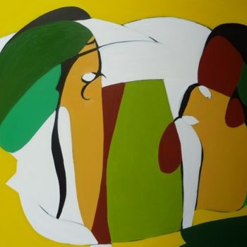 Painting titled "Dialogue avec un so…" by Anne Broitman, Original Artwork