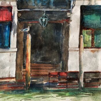Painting titled "Waiting for the nex…" by Bronwen Jones, Original Artwork, Watercolor