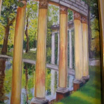 Peinture intitulée "colonnes du parc Mo…" par Evelyne Broquin-Decorte, Œuvre d'art originale
