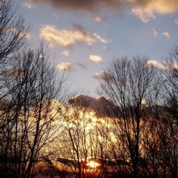 Fotografia intitulada "Winter Sunset Throu…" por B.Rossitto, Obras de arte originais