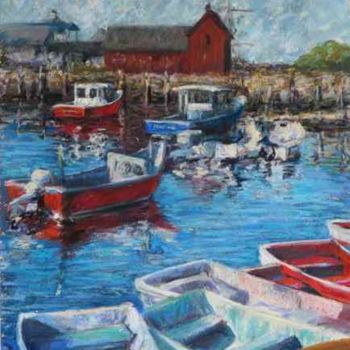 Painting titled "Rockport Motif Numb…" by B.Rossitto, Original Artwork, Oil