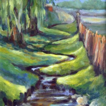 Painting titled "Winding by the Will…" by B.Rossitto, Original Artwork, Oil