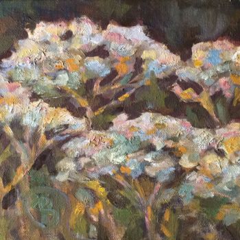 Painting titled "Queen Anne's Lace" by B.Rossitto, Original Artwork, Oil