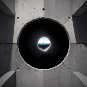 Arts numériques intitulée "Through concrete" par Brubock, Œuvre d'art originale, Image générée par l'IA