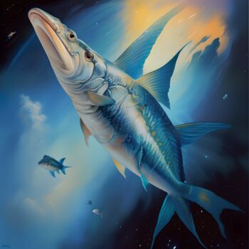 Arts numériques intitulée "Fish 1" par Brubock, Œuvre d'art originale, Peinture numérique