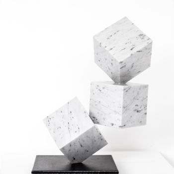 Sculpture titled "Equilibre 4" by Bruce Clicq, Original Artwork, Stone