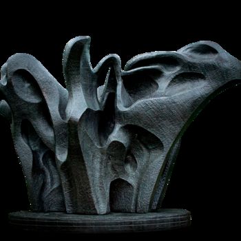 Скульптура под названием "OLAS DE PAZ" - Bruce Johnson, Подлинное произведение искусства, Дерево