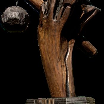 Скульптура под названием "UPRISING" - Bruce Johnson, Подлинное произведение искусства, Дерево