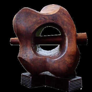Скульптура под названием "VOID" - Bruce Johnson, Подлинное произведение искусства, Дерево