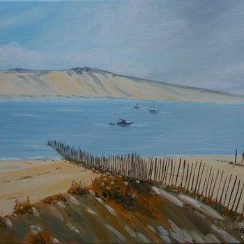Ζωγραφική με τίτλο "arcachon - la dune…" από Pierre Bruet, Αυθεντικά έργα τέχνης