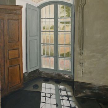 Peinture intitulée "lumières à l'abbaye…" par Pierre Bruet, Œuvre d'art originale