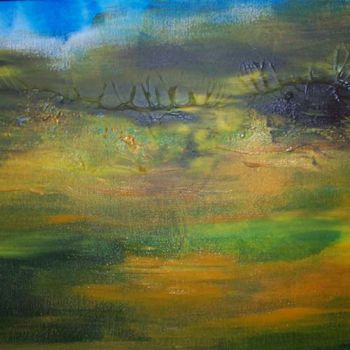 Painting titled "CAMPAGNE" by Jacqueline Dobrugi, Original Artwork, Oil