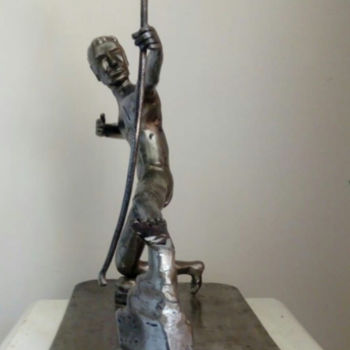 Скульптура под названием "Hercule archer" - Mathieu Brulant (MetalDeco), Подлинное произведение искусства, Нержавеющая сталь