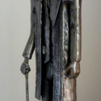 Sculpture intitulée "Lincoln" par Mathieu Brulant (MetalDeco), Œuvre d'art originale, Acier inoxydable