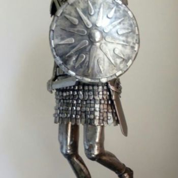 Sculpture intitulée "Hoplite" par Mathieu Brulant (MetalDeco), Œuvre d'art originale, Acier inoxydable