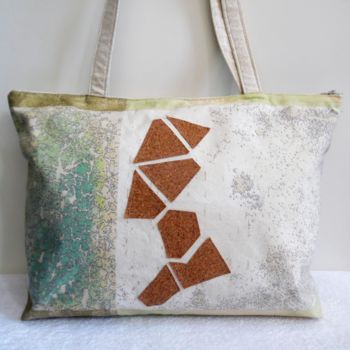 「Sac tissu designer…」というタイトルのアートクラフト Maryse Brunelによって, オリジナルのアートワーク, ハンドバッグ