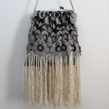 「Sac Charleston"Les…」というタイトルのアートクラフト Maryse Brunelによって, オリジナルのアートワーク, ハンドバッグ