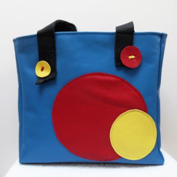 「Sac en cuir couleur…」というタイトルのアートクラフト Maryse Brunelによって, オリジナルのアートワーク, ハンドバッグ