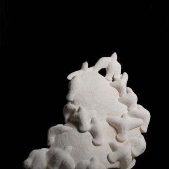 Rzeźba zatytułowany „Effusion” autorstwa Brune Somogyi, Oryginalna praca, Kamień