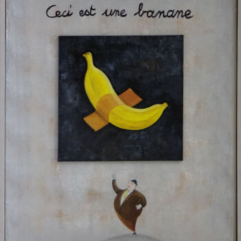 Peinture intitulée "Musa balbisinia art…" par Bruno Aimetti, Œuvre d'art originale, Huile Monté sur Châssis en bois