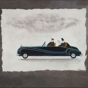 Malarstwo zatytułowany „Réussite sociale” autorstwa Bruno Aimetti, Oryginalna praca, Olej Zamontowany na Drewniana rama noszy