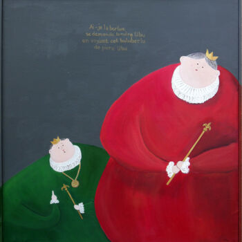 Peinture intitulée "Le père et la mère…" par Bruno Aimetti, Œuvre d'art originale, Huile