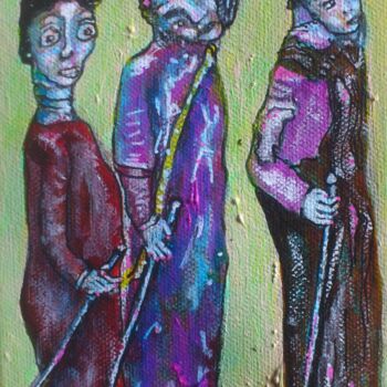 Painting titled "Les mages ." by Bruno Briatte, Original Artwork, Acrylic