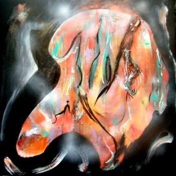 Картина под названием "Circonvolutions noc…" - Bruno Briatte, Подлинное произведение искусства, Масло