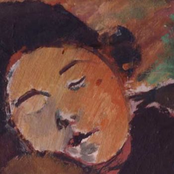 Pintura titulada "Dormiente" por Bruno Carcereri, Obra de arte original, Oleo