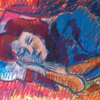 Painting titled "Dormiente" by Bruno Carcereri, Original Artwork, Pastel