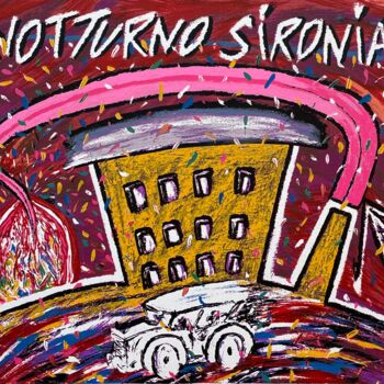 Printmaking titled "Notturno Sironiano" by Bruno Donzelli, Original Artwork, Screenprinting