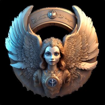 "Angel 01" başlıklı Dijital Sanat Bruno Dujardin tarafından, Orijinal sanat, AI tarafından oluşturulan görüntü