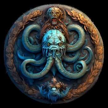 Arte digitale intitolato "Kraken 02" da Bruno Dujardin, Opera d'arte originale, Immagine generata dall'IA