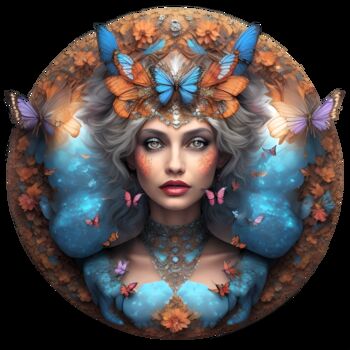 Digital Arts titled "Queen Butterflies 01" by Bruno Dujardin, Original Artwork, AI generated image