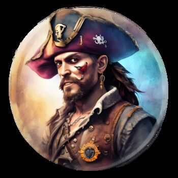 Digital Arts titled "Albator Pirate 04" by Bruno Dujardin, Original Artwork, AI generated image