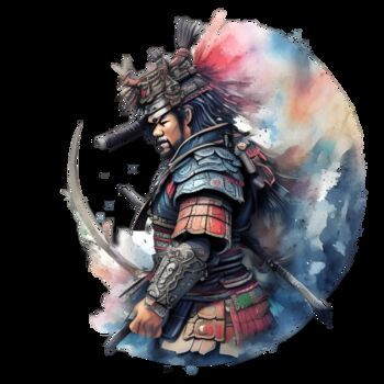 Digital Arts titled "Samurai 05" by Bruno Dujardin, Original Artwork, AI generated image