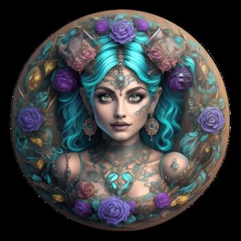 "Goddess Gemstones P…" başlıklı Dijital Sanat Bruno Dujardin tarafından, Orijinal sanat, AI tarafından oluşturulan görüntü