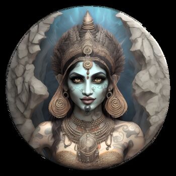 Digital Arts titled "Indian Goddess Pixi…" by Bruno Dujardin, Original Artwork, AI generated image