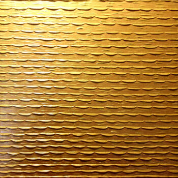 Peinture intitulée "gold sea" par Bruno Dumont, Œuvre d'art originale, Acrylique