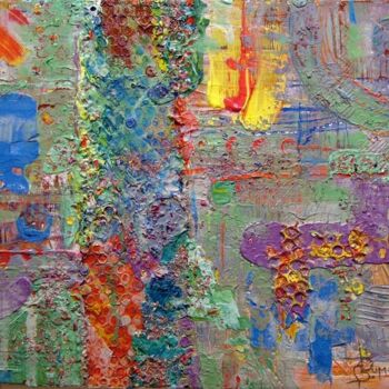 제목이 "abstraction verte"인 미술작품 Bruno Dumont로, 원작, 기름