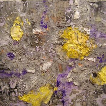 Peinture intitulée "jaune et gris" par Bruno Dumont, Œuvre d'art originale, Huile