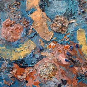 Pintura titulada "blue abstraction 3" por Bruno Dumont, Obra de arte original, Oleo
