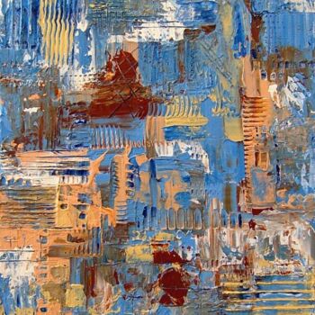 绘画 标题为“mur bleu” 由Bruno Dumont, 原创艺术品, 油