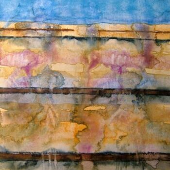 Pittura intitolato "plage découverte 9" da Bruno Dumont, Opera d'arte originale, Olio