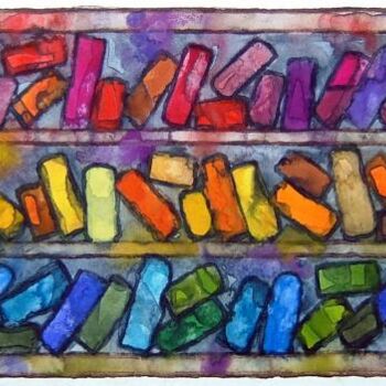 Peinture intitulée "boîte à pastels 3" par Bruno Dumont, Œuvre d'art originale, Huile
